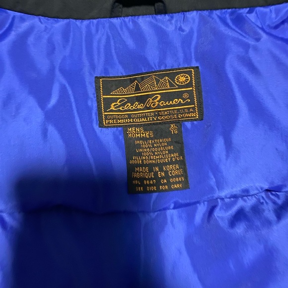 Vintage Eddie Bauer Goose Down Puffer Jacket Turquoise Mens XL - Picture 5 of 8